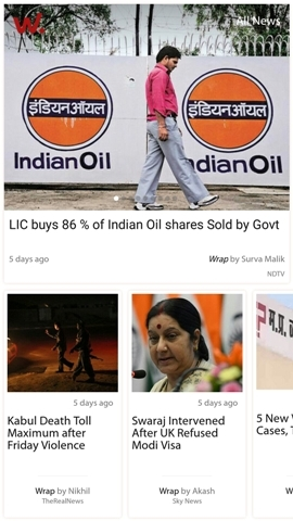 WrapUp News - news in 5 points, crispier than inShorts